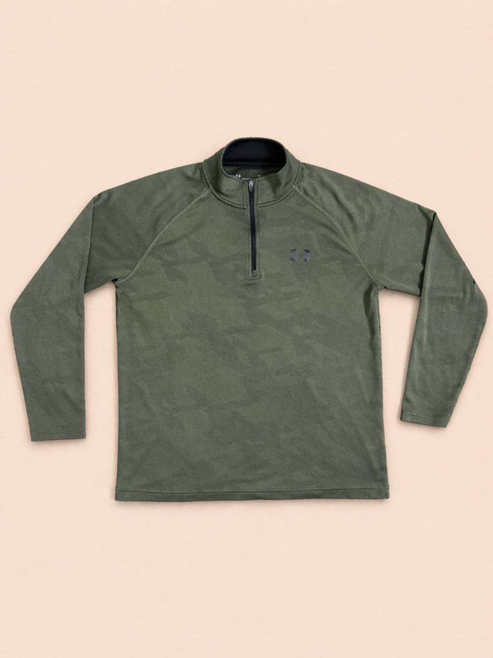 Under Armour HeatGear 1/4 Zip Pullover – Olive Green, Size Medium